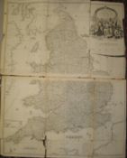 [MAP] ROCQUE, England and Wales, on 2 sheets, each 25 x 39.5 ins, torn, etc., L., Robert Sayer, 18th