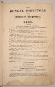 [INDIA] The Bengal Directory and General Register, 1827, 8vo, incl. 1 folding table, ends with