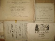 MUSIC, a q. of printed late 18th & 19th c. music, song sheets, incl. Mozart, Handel & others, UK &