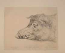 LEWIS (J. F.) Twelve Etchings of Domestic Subjects, folio, 12 india paper etching, laid, upr. cvr.