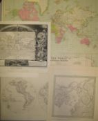 [MAPS / CHARTS] 6 various, of the World, or the Poles (6).