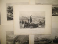 BOSPHORUS, collection of engravings by Bradshaw after W. H. Bartlett 8 x 10.5 inches, u/f (15).