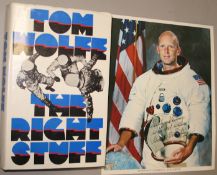 [ASTRONAUTS] FULLERTON (Charles G.) SIGNED col. photo; WOLFE (Tom) The Right Stuff, 1st UK edn. in