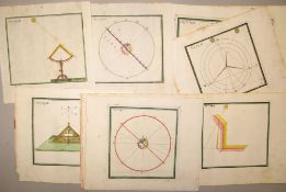 [PRINTS] group of Thomas celestial / astronomy plates, loose (9).