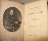 DICKENS (Charles) Life and Adventures of Nicholas Nickleby, 8vo, portrait frontis, 39 plates (