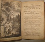 MILLER (P.) The Gardener's Kalendar, 8vo, engr. frontis., 5 folding plates, 14th Edn., L., 1765.