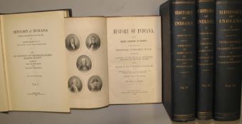 [AMERICANA] DILLON (J.) A History of Indiana, lge. 8vo, engr. frontis., 5 portraits, 4 plates, 1