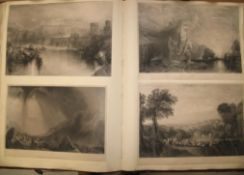 SCRAP ALBUM, large folio, with engravings after J. M. W. Turner, plus topographical, portrait &