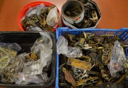 Various furniture handles, escutcheons, sash window pulleys etc