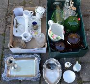 Various items of silver plate & ceramics including crested china