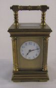 Small brass French carriage clock H 10 cm