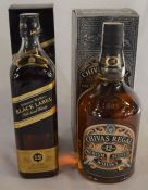 Whisky: Chivas  Regal 1 litre aged 12 years Premium Scotch whisky & Johnnie Walker Black Label
