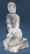 Lalique frosted art glass sculpture 