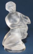 Lalique frosted art glass sculpture 