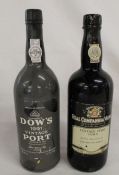 2 bottles of port - Dow's port 1991 - bottled 1993 - Real Companhia Velha Port 1985