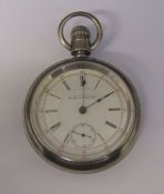 Large American Waltham Appleton Tracy & Co 15 jewel silver pocket watch c.1892 serial number 4938322