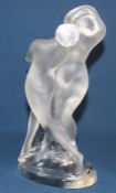 Lalique frosted art glass sculpture 