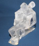 Lalique frosted art glass sculpture 