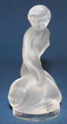 Lalique frosted art glass sculpture 