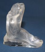 Lalique frosted art glass sculpture 