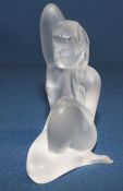 Lalique frosted art glass sculpture 
