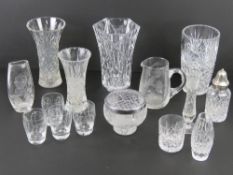 A Royal Brierley bud vase having etched floral pattern upon,