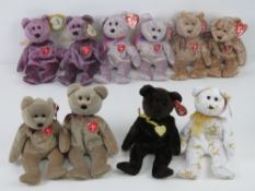 Ty Beanie Babies/Beanie Bears; A collection of Signature bears 1999, 2000 (x2) 2001 (x2),