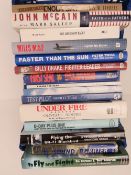 A quantity of military aviation themed books, each signed by either the author,