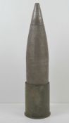 An inert WWII German separately loaded shell the casing dated 1936 and having markings 6342 L.F.