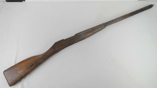 A WWII Russian mosin nagant rifle stock.