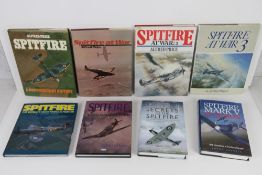 A quantity of books on the Spitfire fighter plane inc 'Spitfire at War' in three volumes,