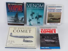 'DeHavilland Vampire', hardback book signed by John Cunningham and Eric Brown,