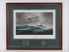 Robert Taylor, signed limited edition print 'Launch Against The Bismarck', 16/500,