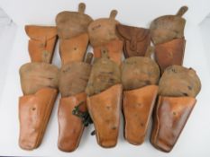 A quantity of ten WZ63 Skorpion holsters with lanyards.