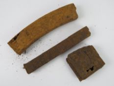 Three relic WWII German magazines being an MP40, MP44 and a G43.