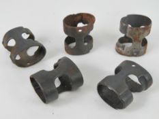Five WWII German K98 barrel bands.