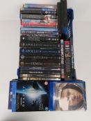 A quantity of DVDs and Blurays, space themed.