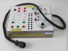 Nose wheel centring testing box with serviceable equipment conditioning label,