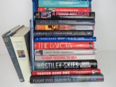 A quantity of military aviation themed books, each signed by either the author,