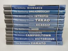 A set of ten 'Anatomy of the Ship' books published by Conway inc 'Bismark', 'Drednaught',