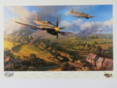 Nicholas Trudgian, two signed limited edition prints each with certs; 'Typhoons at Falaisd',