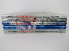 A set of five 'Secret Projects' books published by Midland.