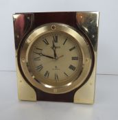 A Citizen mantle clock having brass fitt