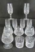 A set of four cut glass brandy balloons,