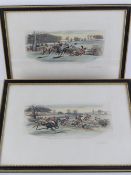A pair of coloured racing prints 'The Fa
