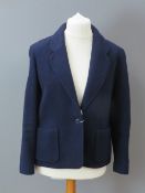 A ladies navy blue 100% pure new wool ja