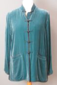 Ladies green velvet jacket size M having