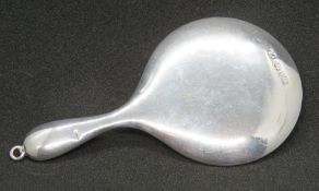 A HM silver miniature chatelaine style 'hand' mirror, 8.5cm in length.