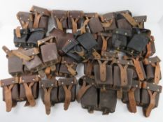 A quantity of twenty SKS leather ammo po