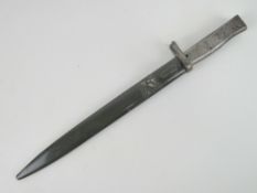 A WWI German Ersatz bayonet and scabbard